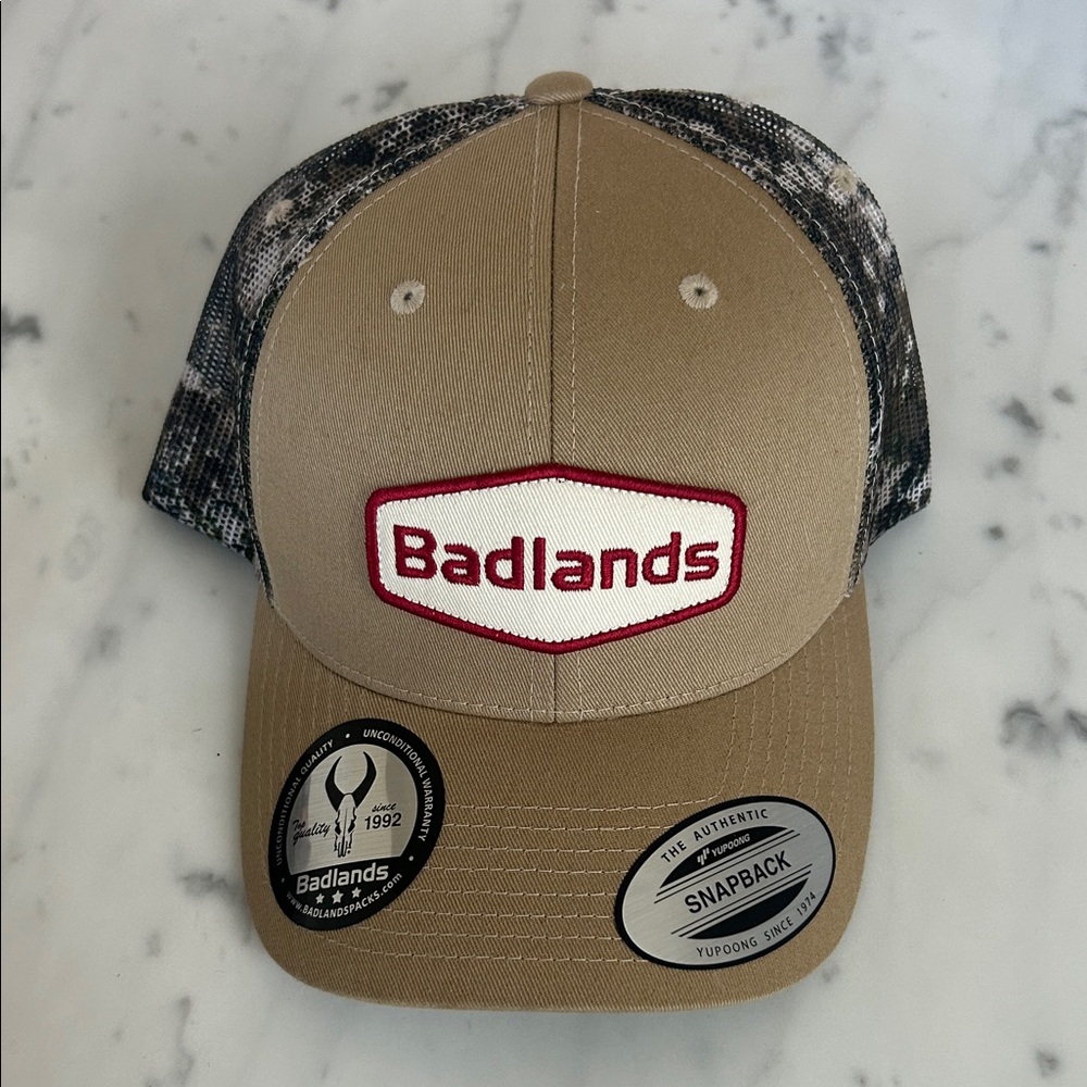 Classic Tan and Black Snapback Hat